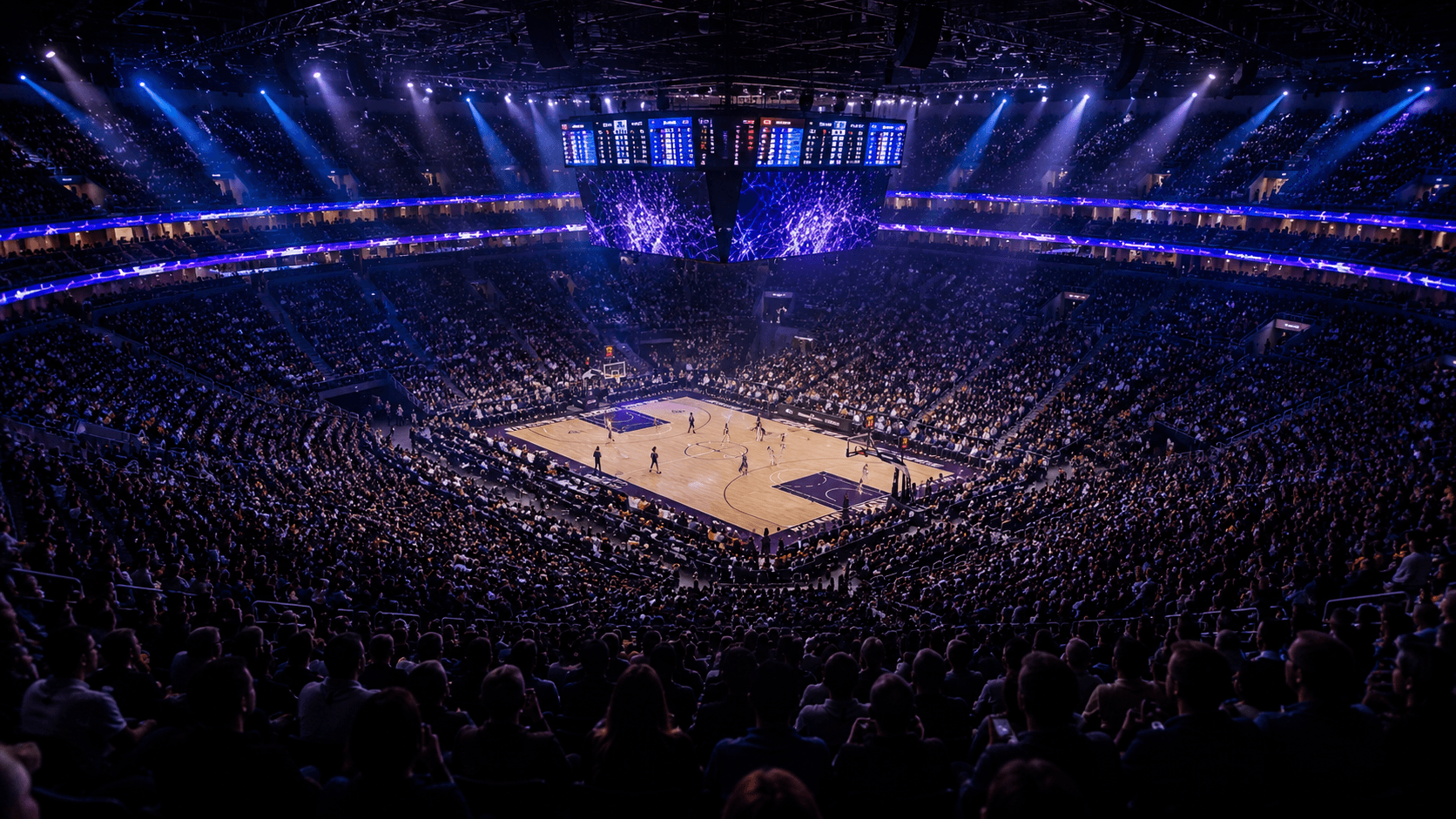 Packed sports arena